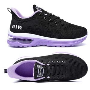 Lamincoa Womens Black/Purple Athletic Lightweight Running/Tennis Shoes| NEW/NIB